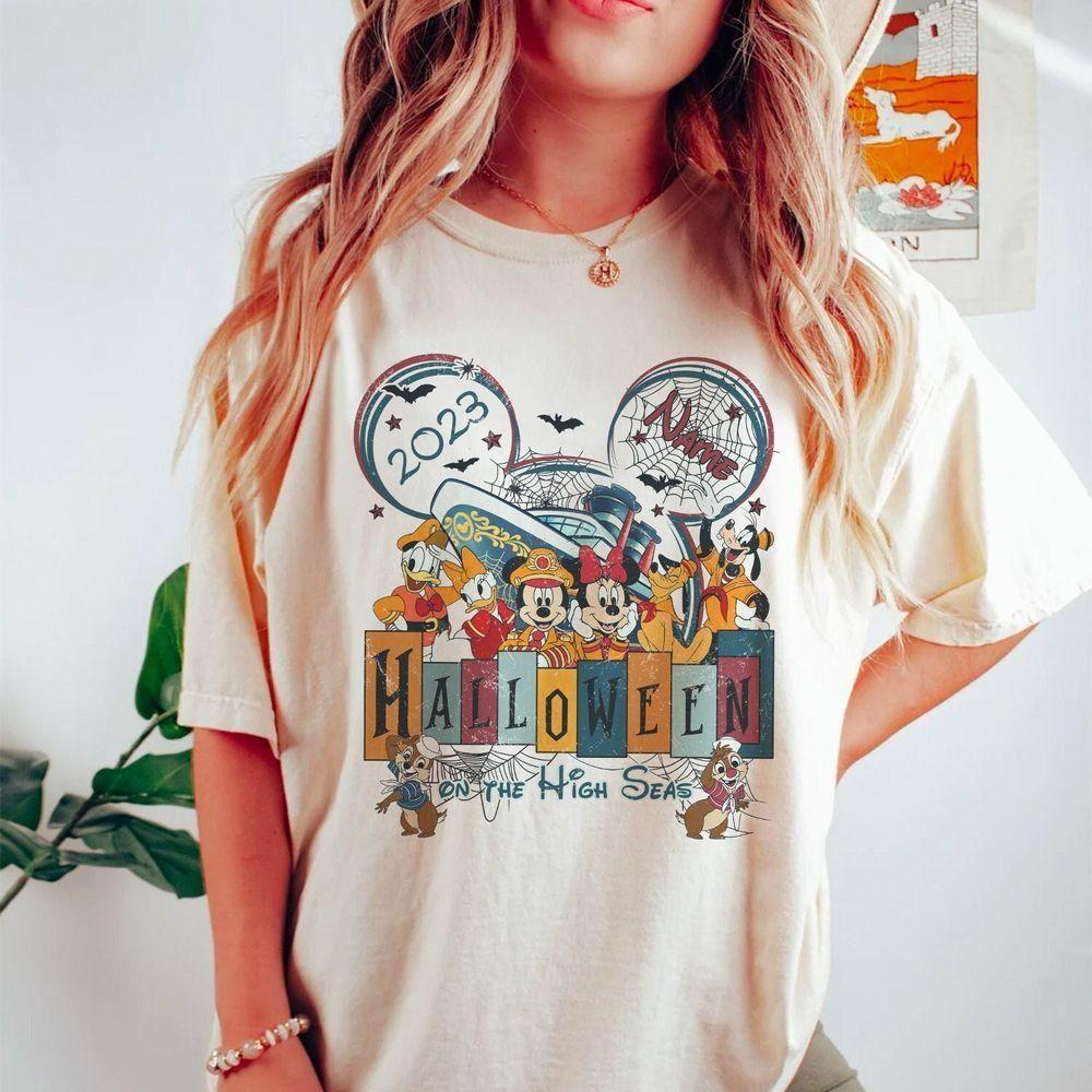 Personalized Vintage Disney Cruise Halloween On The High Seas 2023 Vuitino Apparel